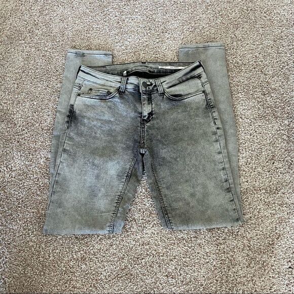 Zara Gray Acid Washed Denim Jeans - Picture 1 of 4